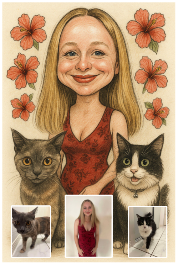 Daughter & cats