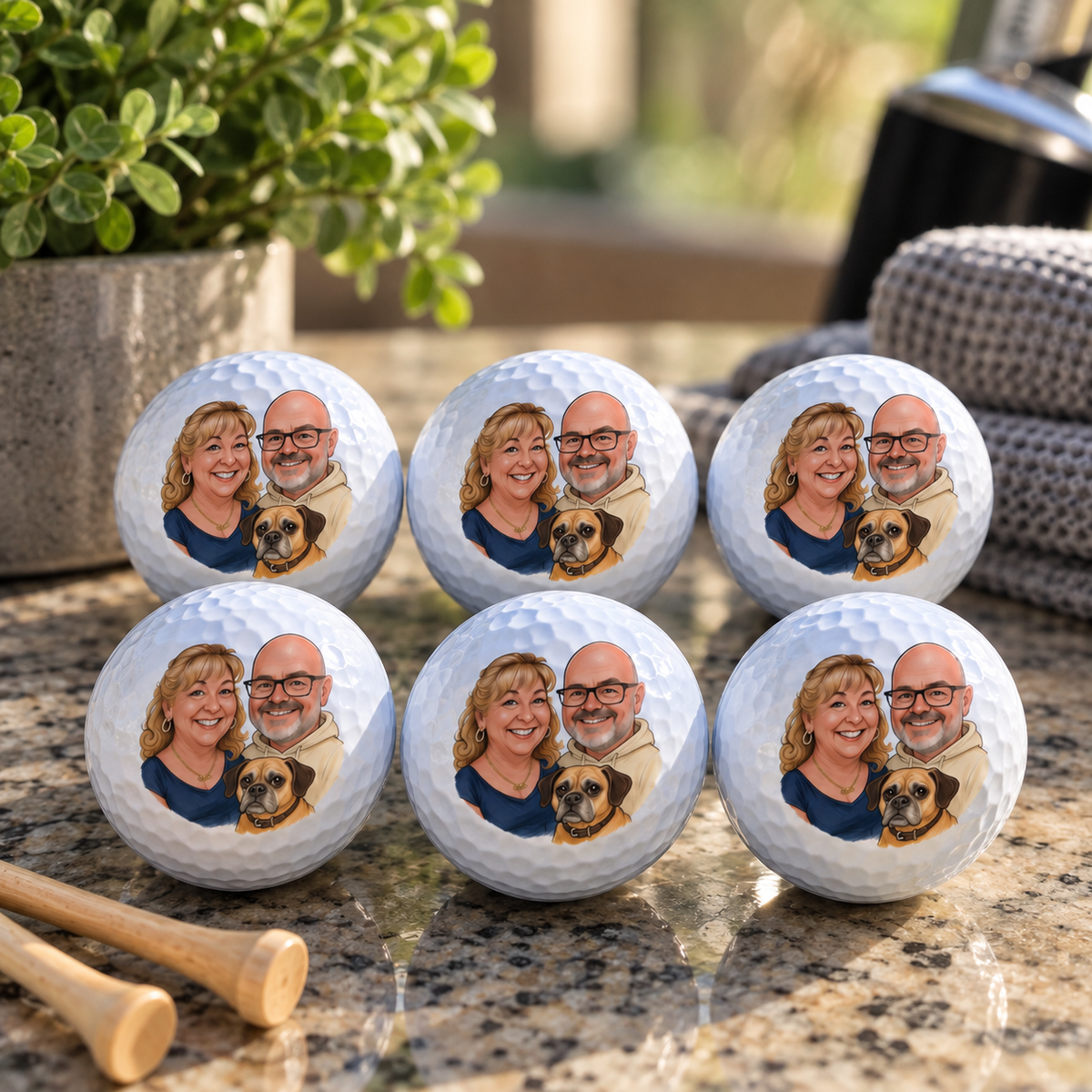 Caricature Golf Balls