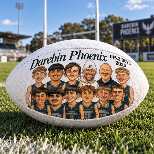 Caricature Rugby Ball