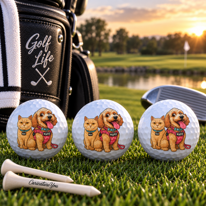 Caricature Golf Balls