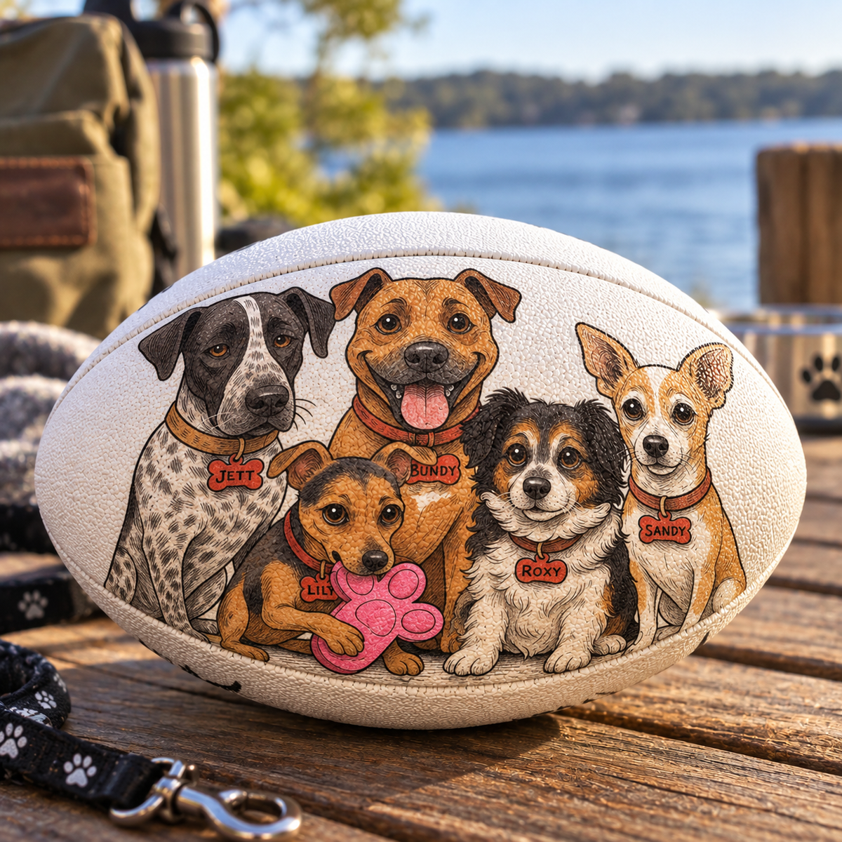 Caricature Rugby Ball