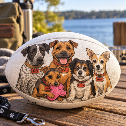 Caricature Rugby Ball